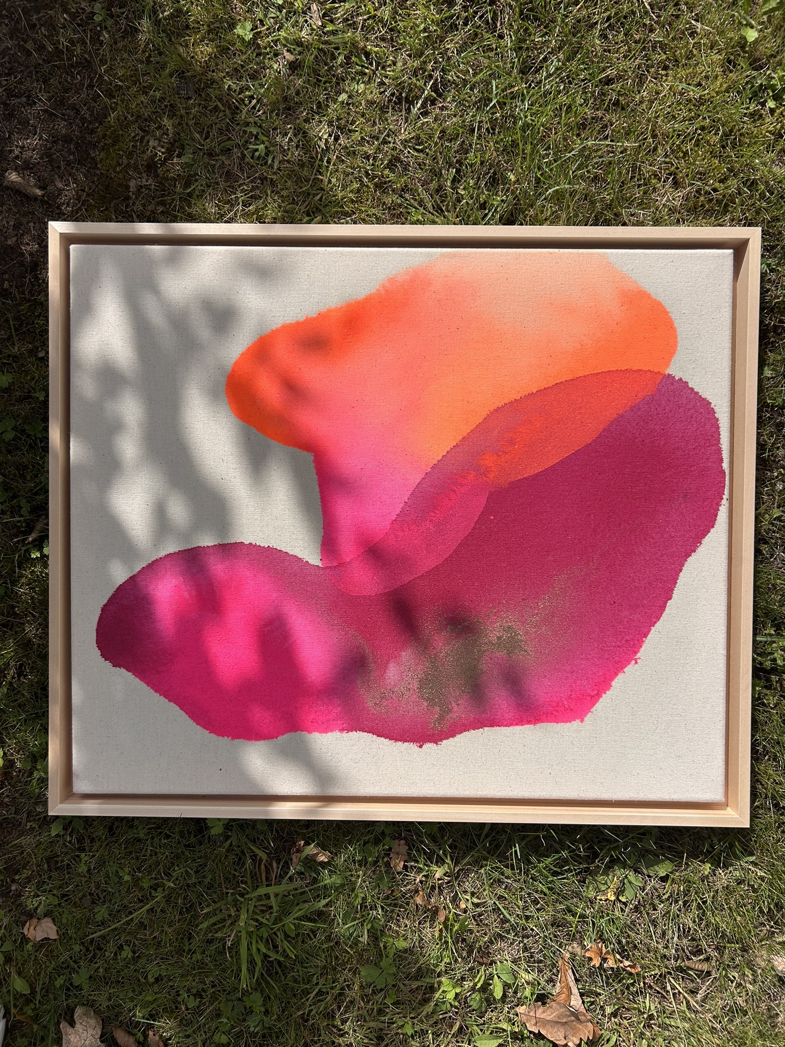Lichtung, 2025, Acrylic on raw cotton canvas, view 3